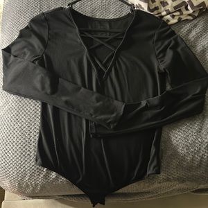 ME TO WE lace up bodysuit